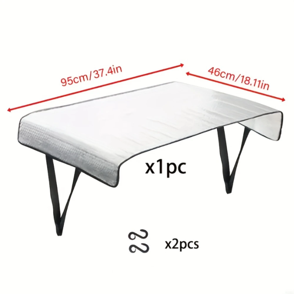 Housse de protection pour climatiseur extérieur domestique 95x46cm, en métal d'étain lourd avec fonction anti-pluie, résistante au soleil et à la poussière