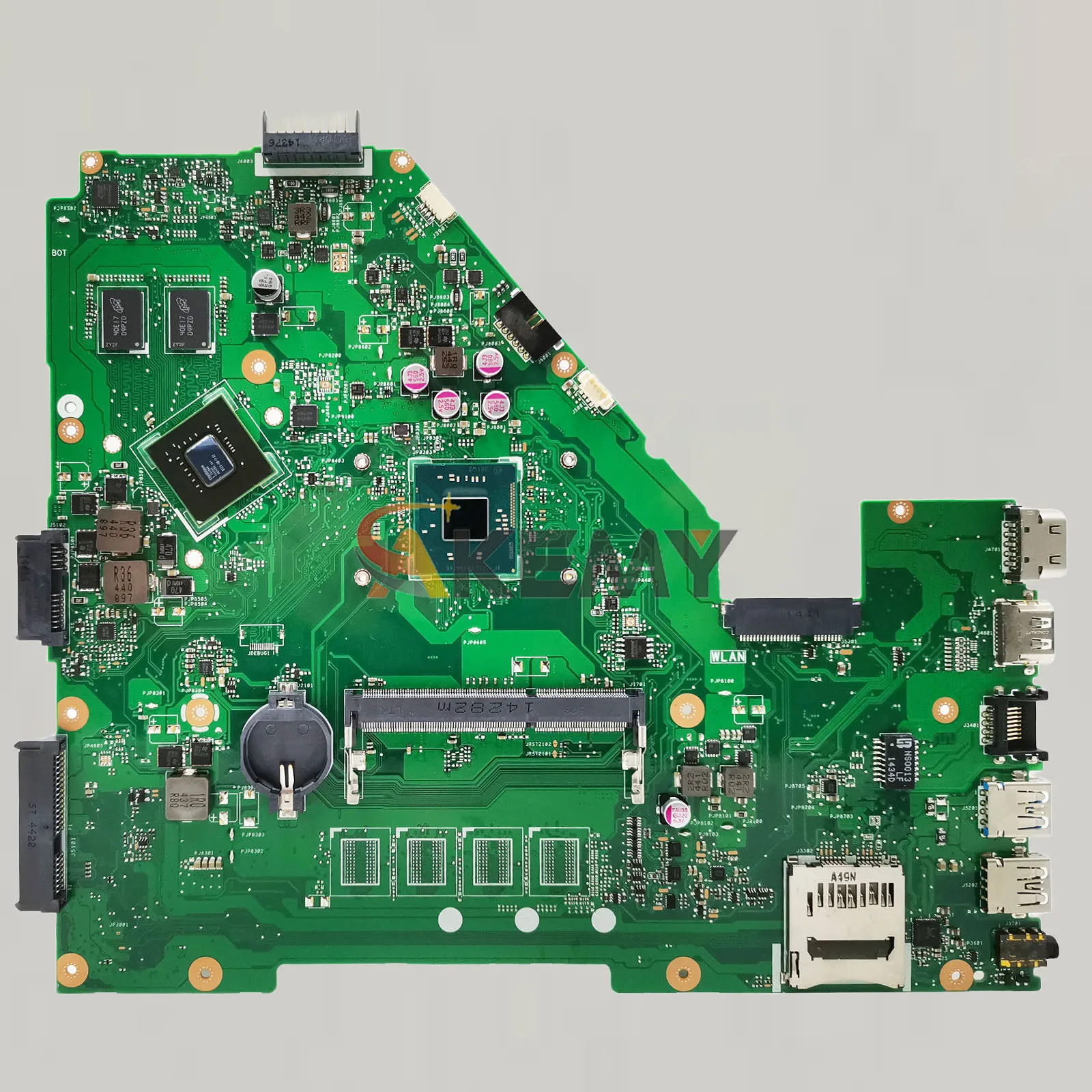 X550MJ เมนบอร์ดแล็ปท็อปสำหรับ ASUS VivoBook X550MD Y582M X552M X550M X550MJ เมนบอร์ดซีพียูเซลเลอรอน 100% ทดสอบ OK เรือเร็ว