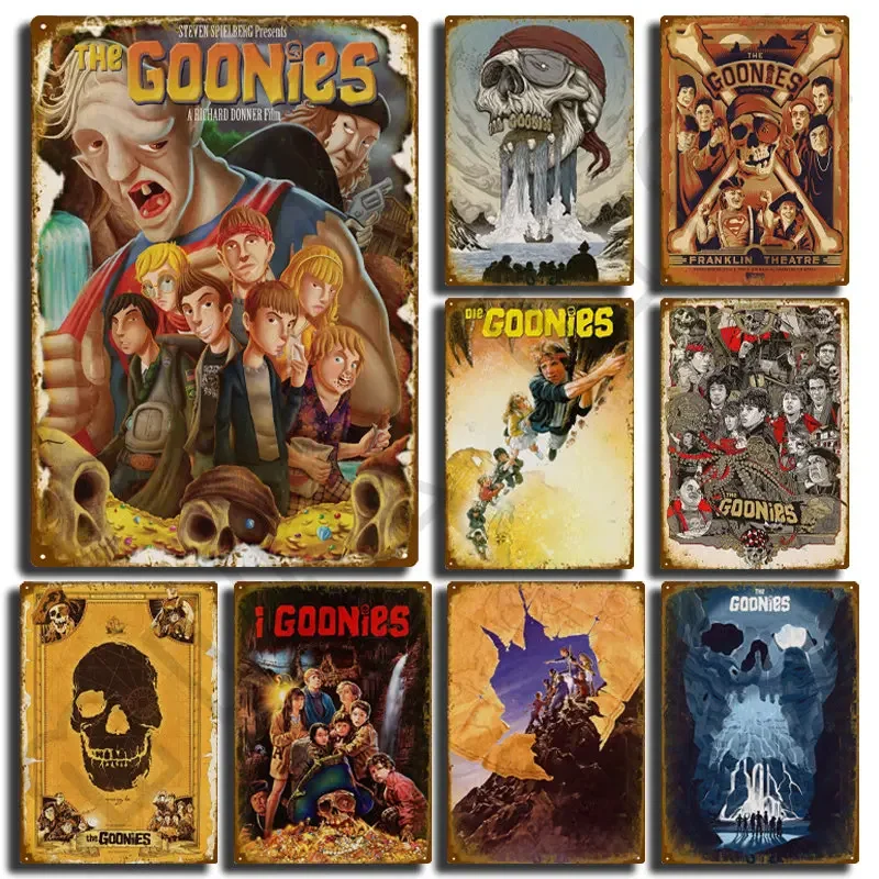 Classic Moive GOONIES Cinema Poster Tin Sign for Home Farmhouse Cafe Kitchen Bathroom Toilet Livingroom Wall Decoration