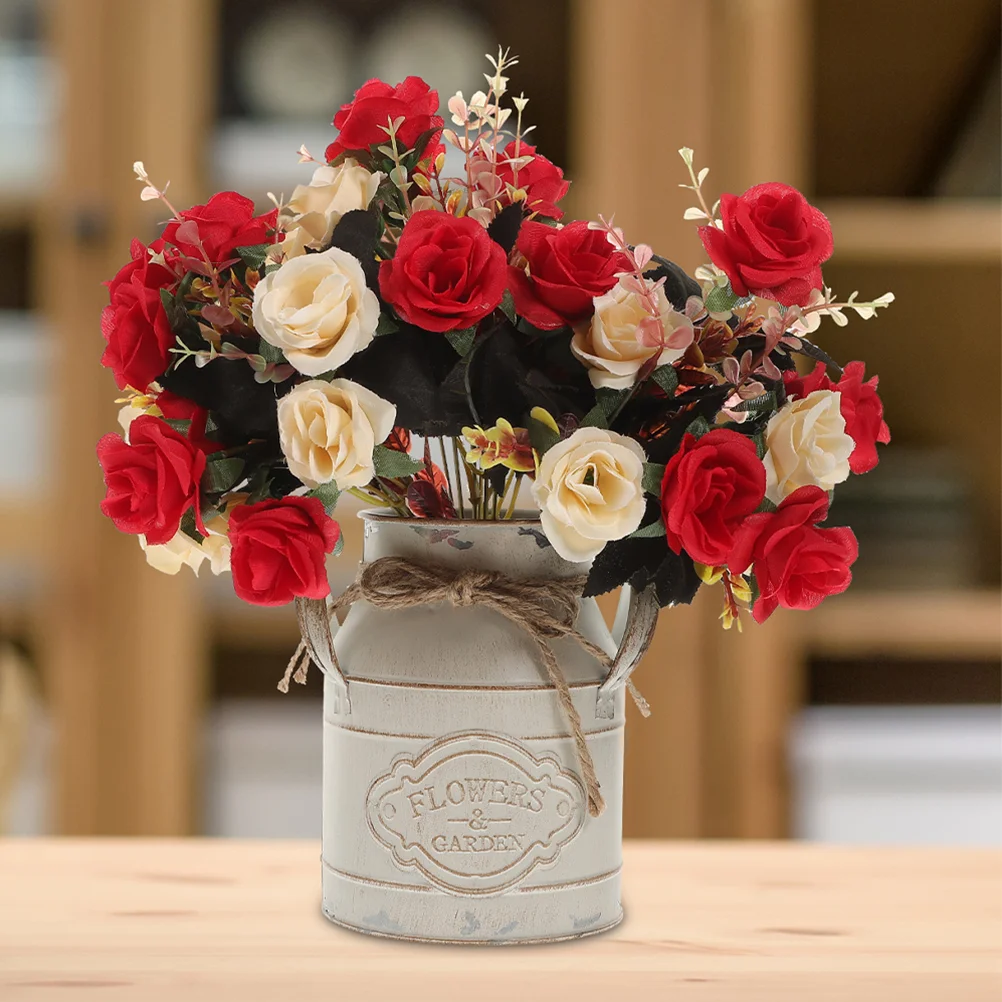 

2 Pcs Flower Arrangement Vase Retro Decor Plant Adornment Planter Party Decorate Fresh Bucket