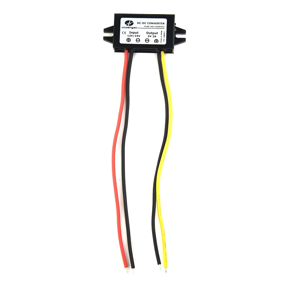 Compact and Lightweight 12V24V to 5V 3A DCDC Step Down Converter Regulator with Overload/Overcurrent Protection
