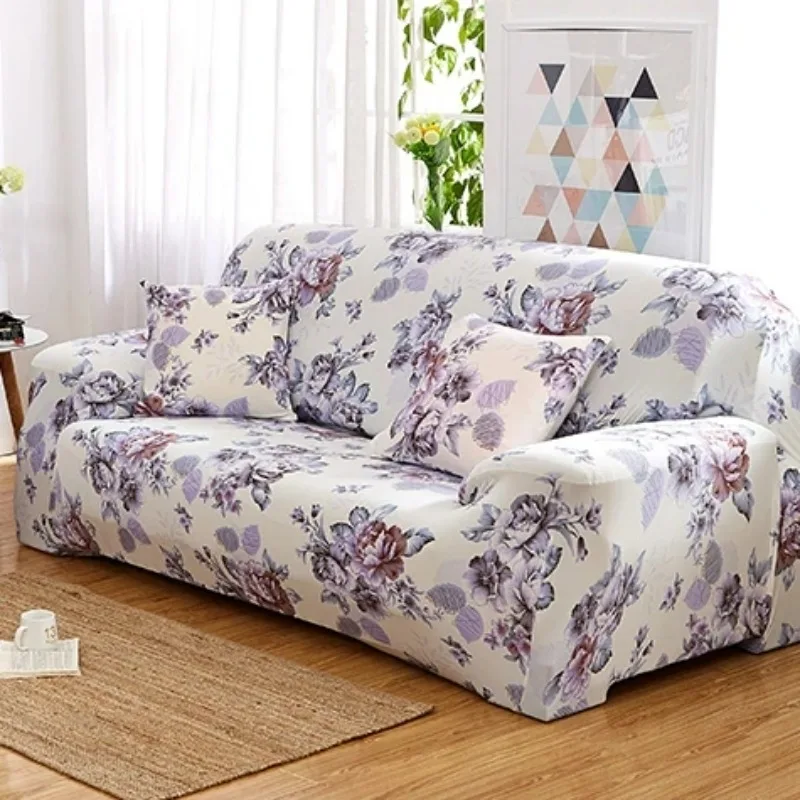 Big Flower Sofa Cover Printed Couch Cover Polyester Bench Covers Elastic Stretchy Furniture Slipcovers for Christmas Home Decor