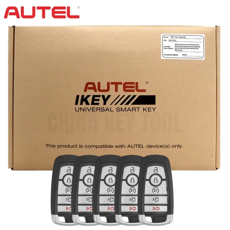 5PCS Autel IKEYFD005AH Universal Smart Remote Key 5 Buttons 868/915MHz For Ford Global version