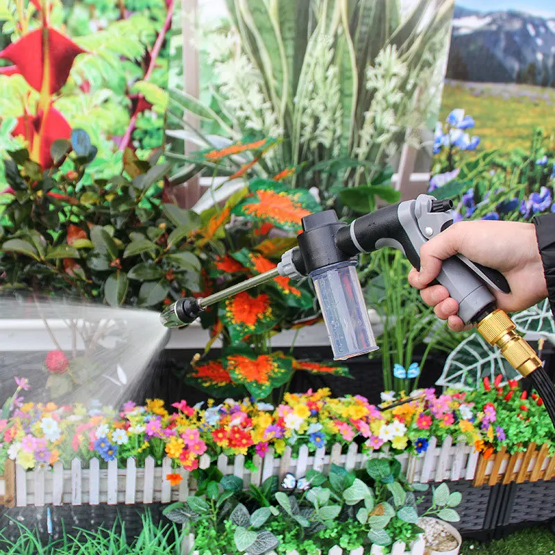 Adjustable High Pressure Foam Car Wash Gun Multi-mode Hose Nozzle For Garden RV Exterior Patio Surface Cleaning Tool