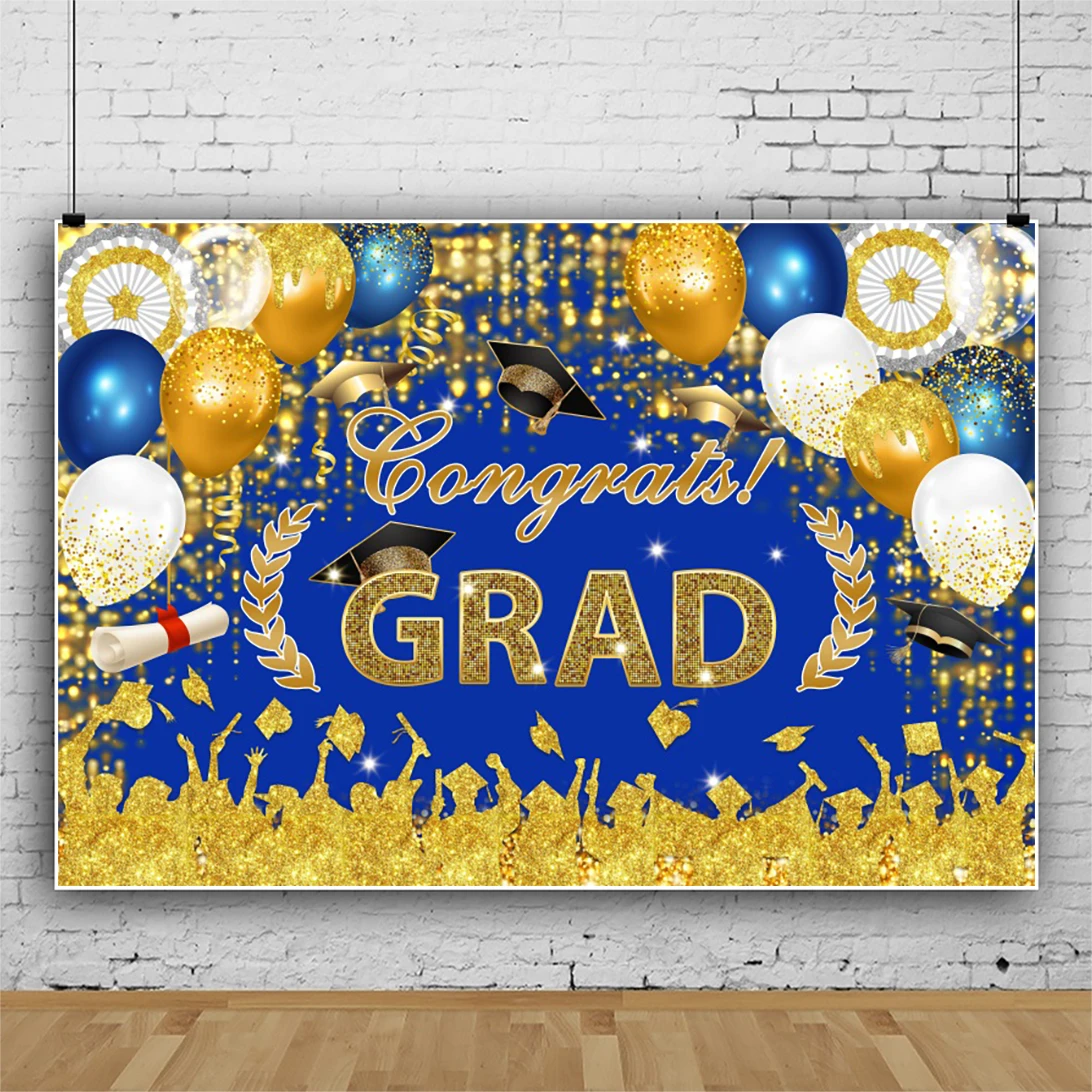 Tốt Nghiệp Phông Nền Chúc Mừng Tốt Nghiệp Nón Ánh Sáng Vàng Bokeh Nền Chụp Ảnh Cho Studio Ảnh Vincy Photophone