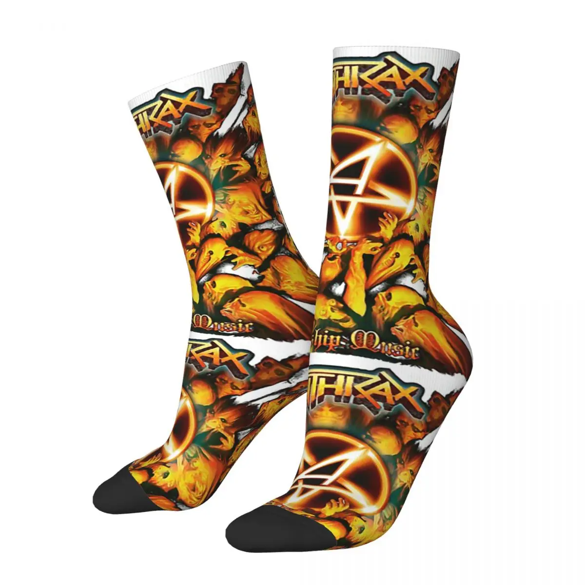 ANTHRAX BAND-Novelty Happy Socks para homens e mulheres, presente de meias, primavera, verão, outono, inverno