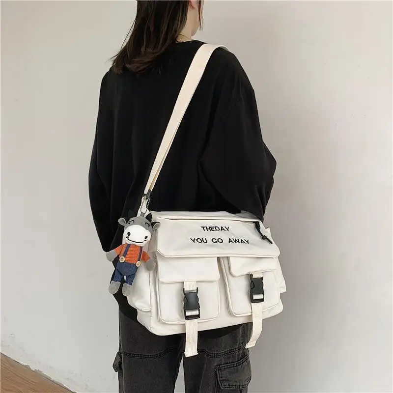 Nylon Crossbody Bags for Men Women Large Capacity Handbags Shoulder Bag Casual Youth Canvas Messenger Bag Student School Bags