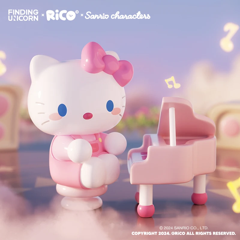 Sanrio Sanrio Family X Rico Beautiful Love Hellokitty Kuromi Kuromi Blind Box Girl Gift Decoration Birthday Christmas Gift