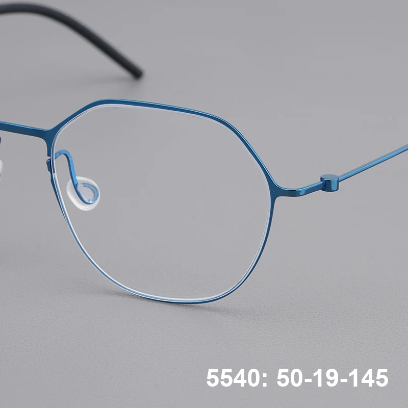 

Мужские многоугольные безвинтовые очки в оправе 5540, Дания TT, титановые сверхлегкие 7 г, женские очки, дизайнерские очки высокого качества