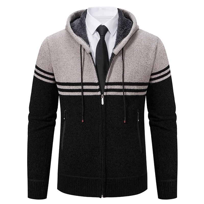 

Main Promotion of New Explosive Quality Autumn and Winter Plus Fleece Thickened Cardigan Sweater Comfortable Men's Jacket