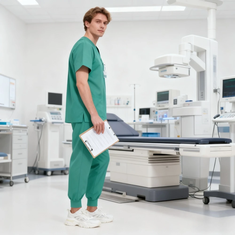 

Summer thin hand washing clothes beauty salon SPA solid color staff nurse doctor overalls two-piece set men and women temu