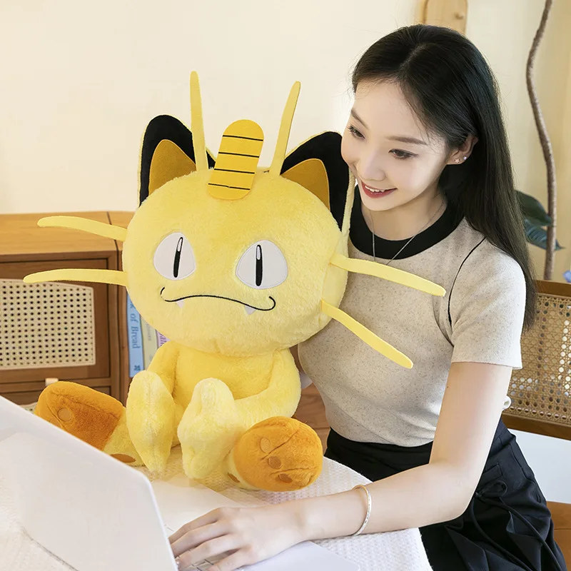 35-70cm Pokemon Kawaii Meowth Plush Toy Cartoon Anime Cute Stuffed Plushies Doll Throw Pillow Kids Xmas Birthday Gift