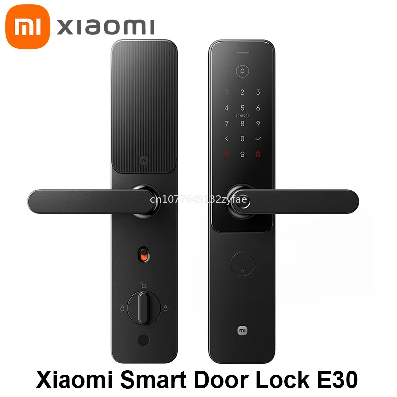 Xiaomi Smart Door Lock E30 Fingerprint Lock Digital Electronic Lock 9 Ways To Unlock AI Recognition Long Battery Life Home Gift