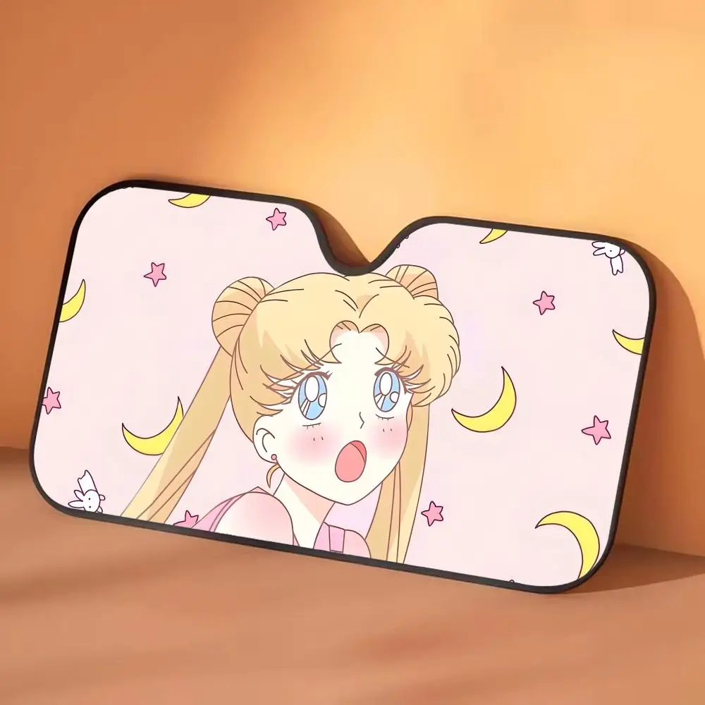 Sailor Moon Sonnenblende, einziehbarer Auto-Sonnenschutz, blendfrei, UV-Schutz, Sonnenschutz für die Frontscheibe – Detail 7