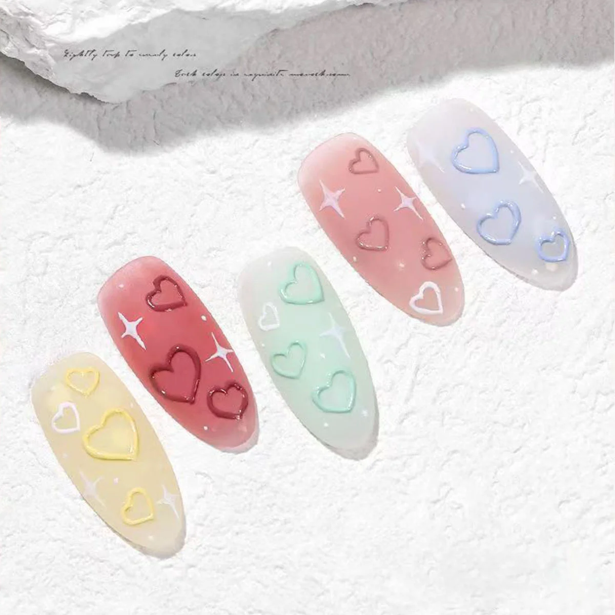 1pc 9 colori colla solida per unghie manicure smalto semipermanente gelatina macaron gel crema Soak Off UV e LED smalto per unghie tavolozza arte fai da te