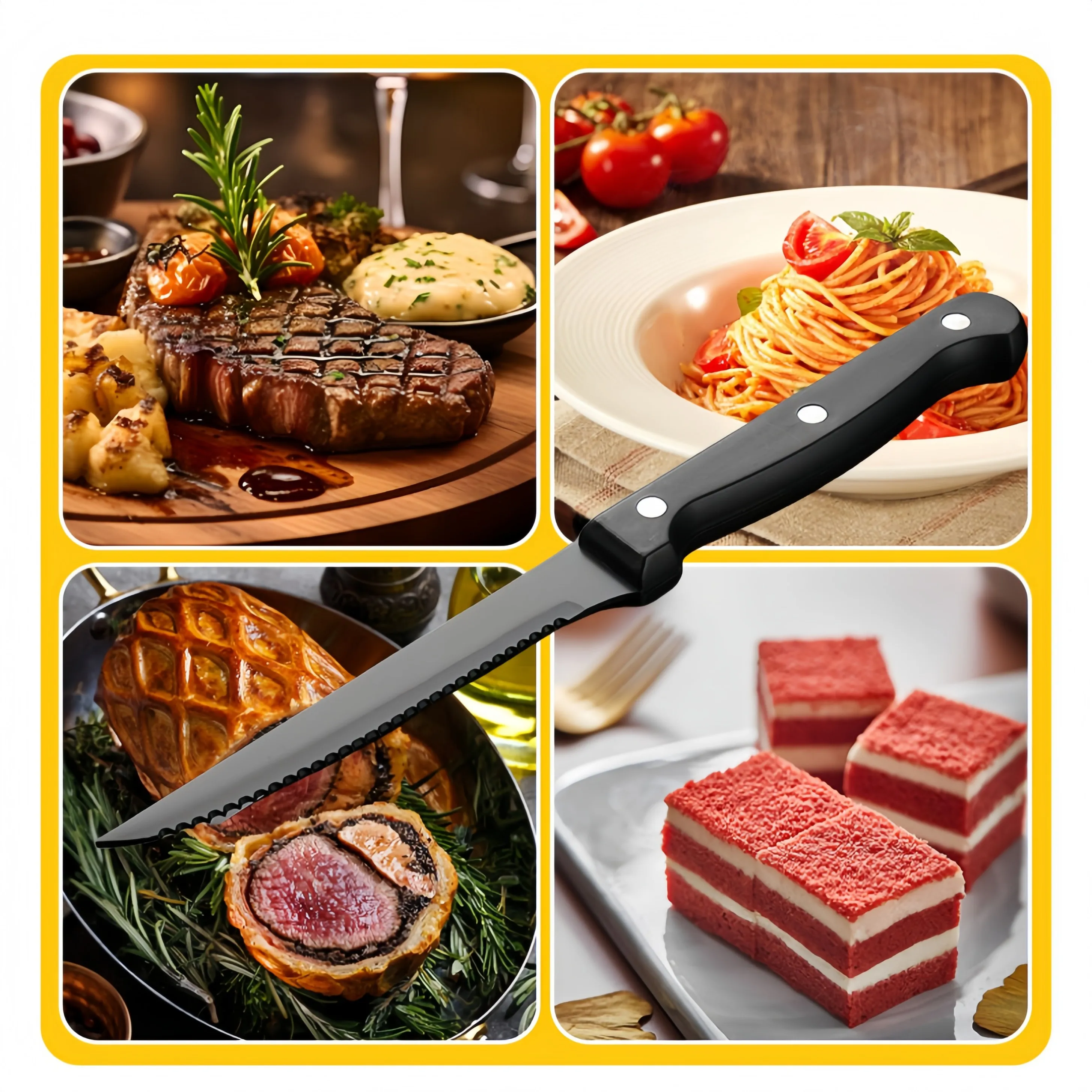 1/4/6/8-piece kitchen knife set - professional kitchen tool for cutting steaks in the living room - kitchen steak knife set