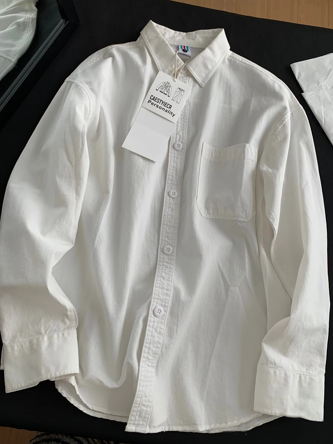 

White Pure Cotton Long Sve Men's irt Commute Korean Sle Workwear oulder Appropriate Inner Wear Casual Layering irt