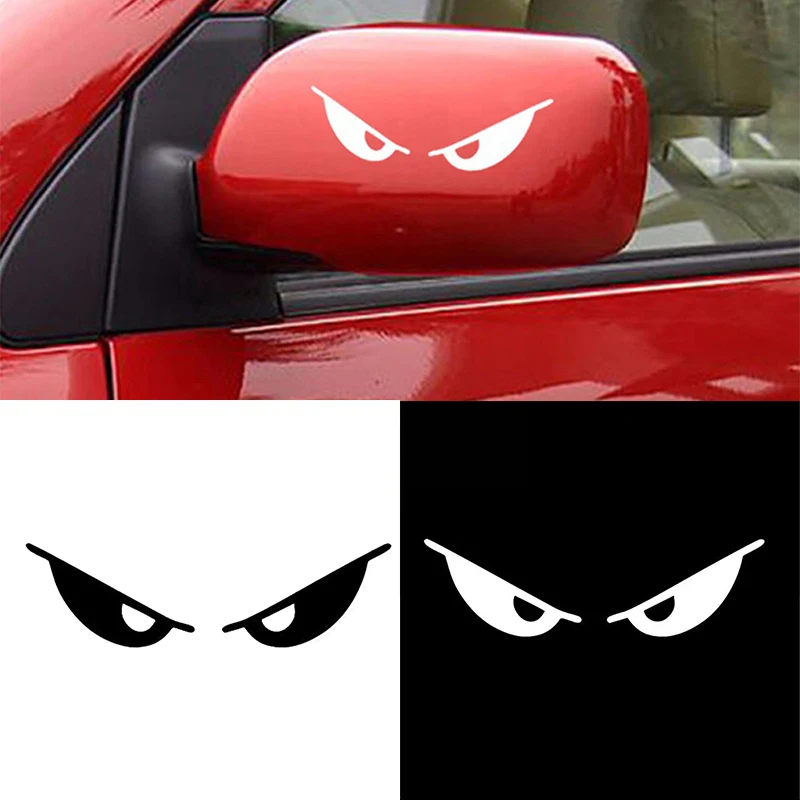 Reflective Motorcycle Helmet Evil Eyes Shape Body Sticker Personalized Decoration Sticker Decorate Accessories Car Sticker