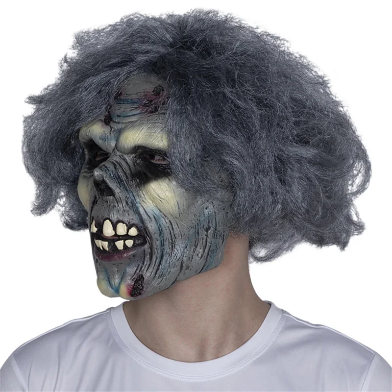 Zombie Mask Scary Monster Halloween Fancy Dress Party Costume Props Horror Grimace Zombie Latex Masks