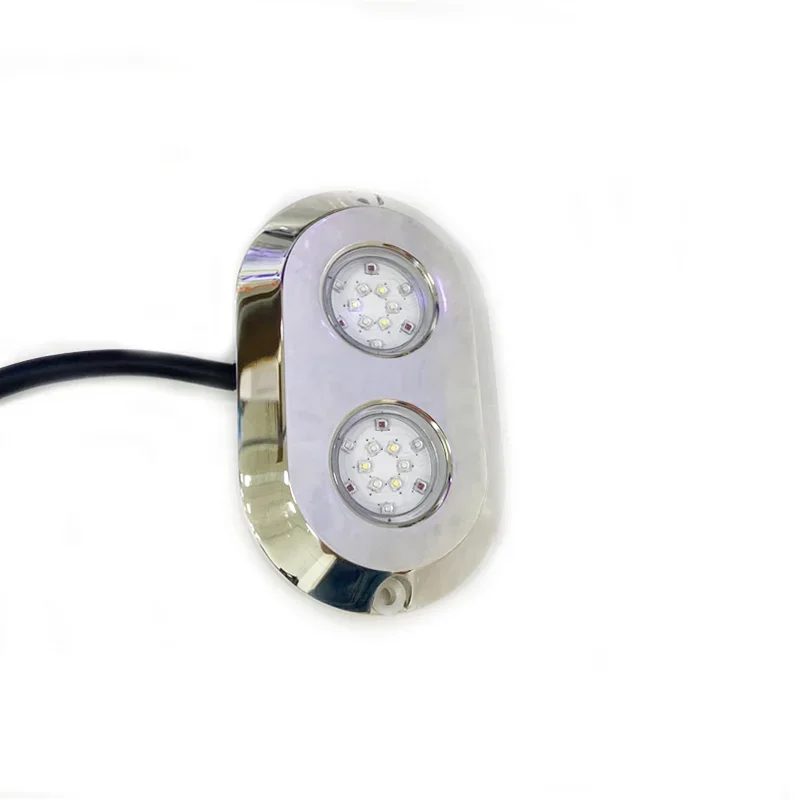 Premium RGBW Marine Underwater Boat Light 50W to 180W, IP68 Submersible Transom LED Yacht Light 316 Stainless Steel