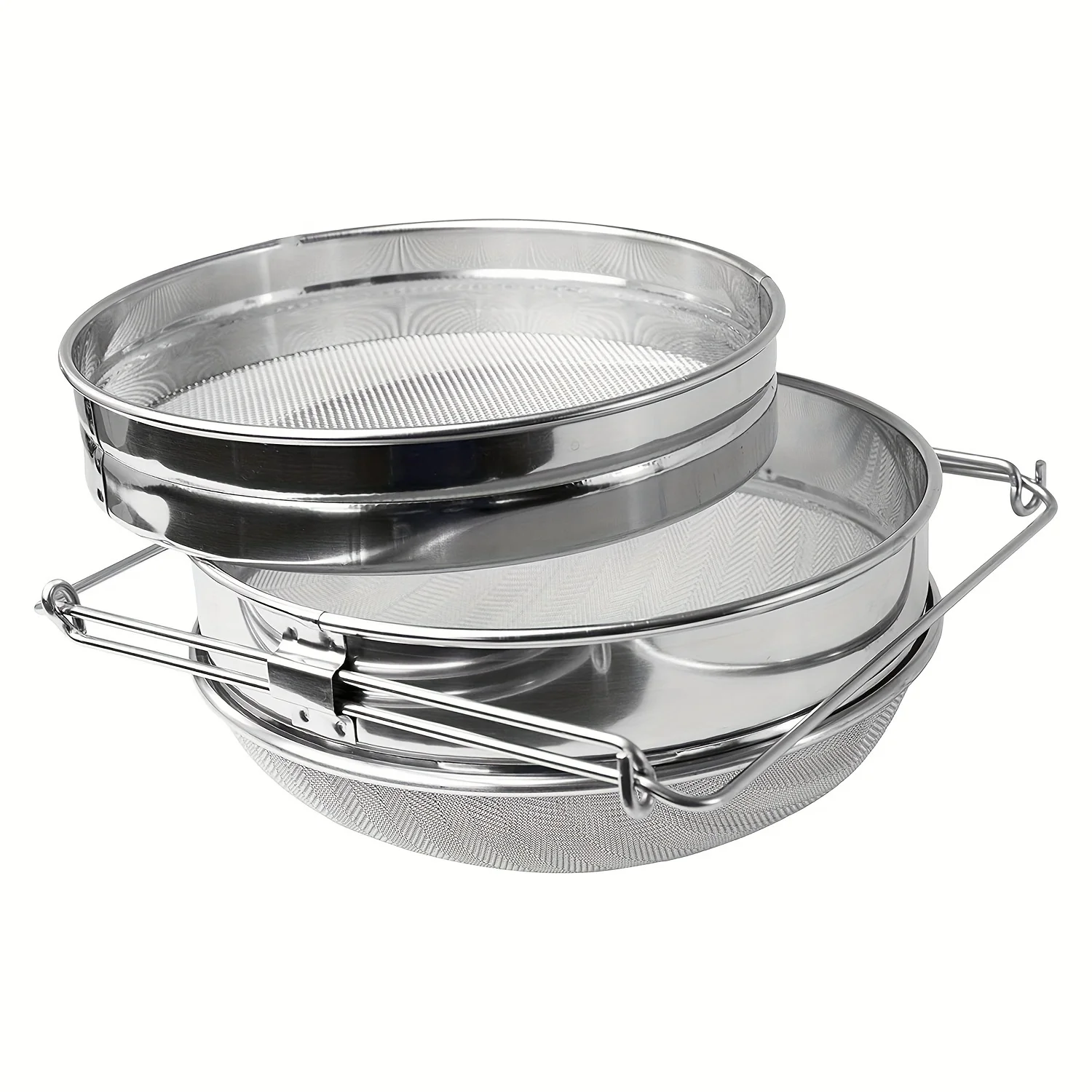 1 Piece Stainless Steel Double Layer Honey Filter Net Honey Impurity Strainer Beekeeping Extraction Equipment for Beekeeper