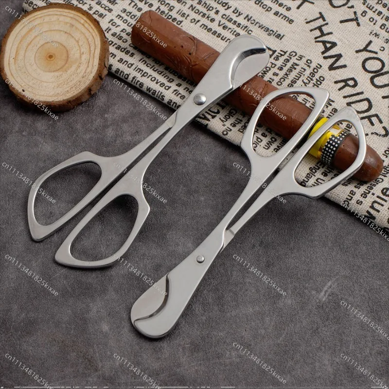 For Stainless Steel Large Cigar Scissors Long Handle Large Diameter Sharp Cigar Scissors  Accessories
