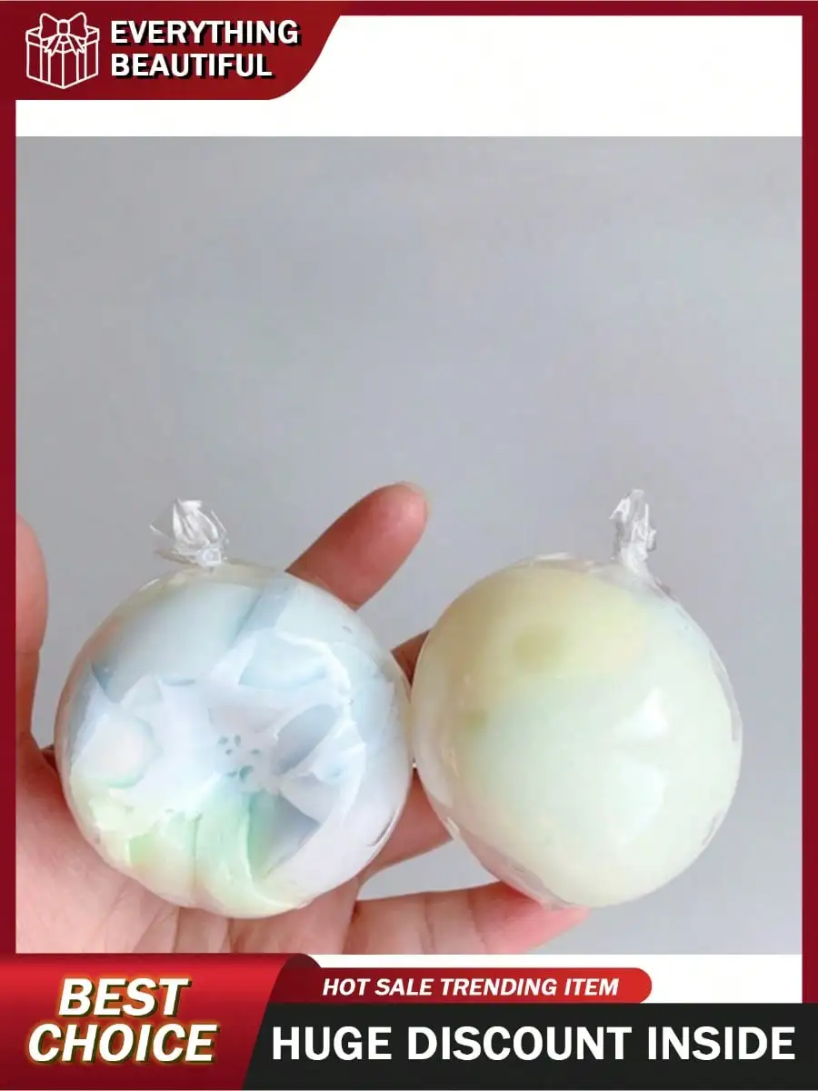 

5/3/1 PCS Handmade Crispy Shell Slow Rebound Squeeze Gadget, Wax Skin Texture Clay Filled Decompression Ball, Satisfying Sound, Portable Hand Relax Item, Desktop Ornament For Home Office, Holiday Gift & Relax Prop. Syringe Not Included