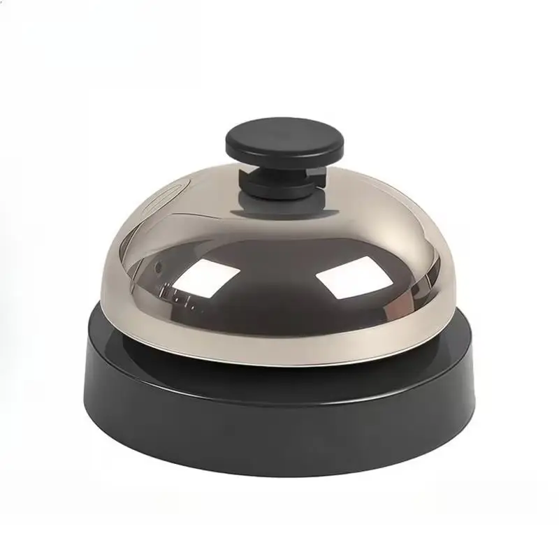 1pcs Push-to-Talk Metal Chime with Clapper – Handheld Bell for Pet Training, Classroom, Parties & Microphones