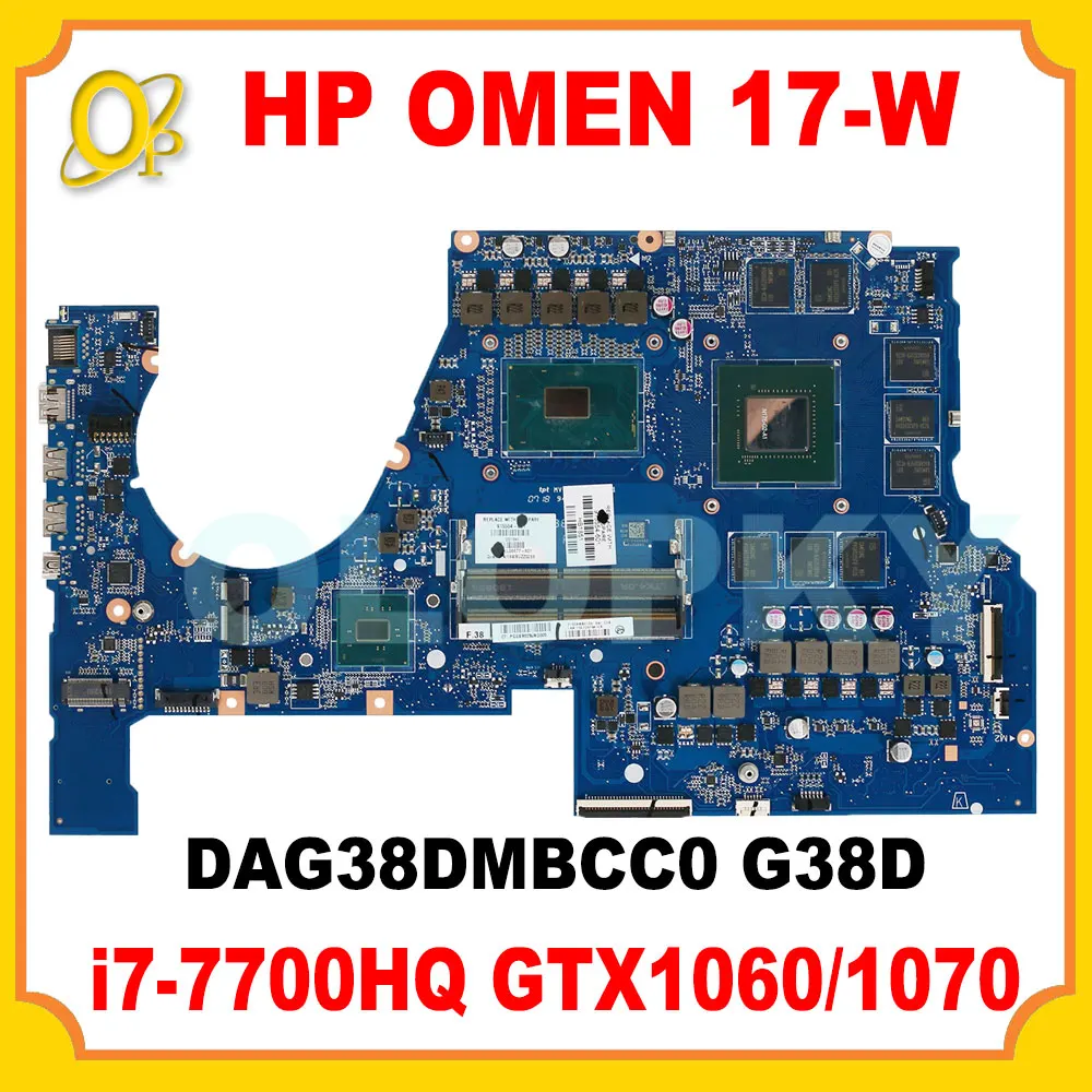 DAG38DMBCC0 G38D pour HP OMEN 17-W 17-W151NR TN-Q174 carte mère d'ordinateur portable 915554-601 915554-501 915554-001 i7-7700HQ GTX1060/1070