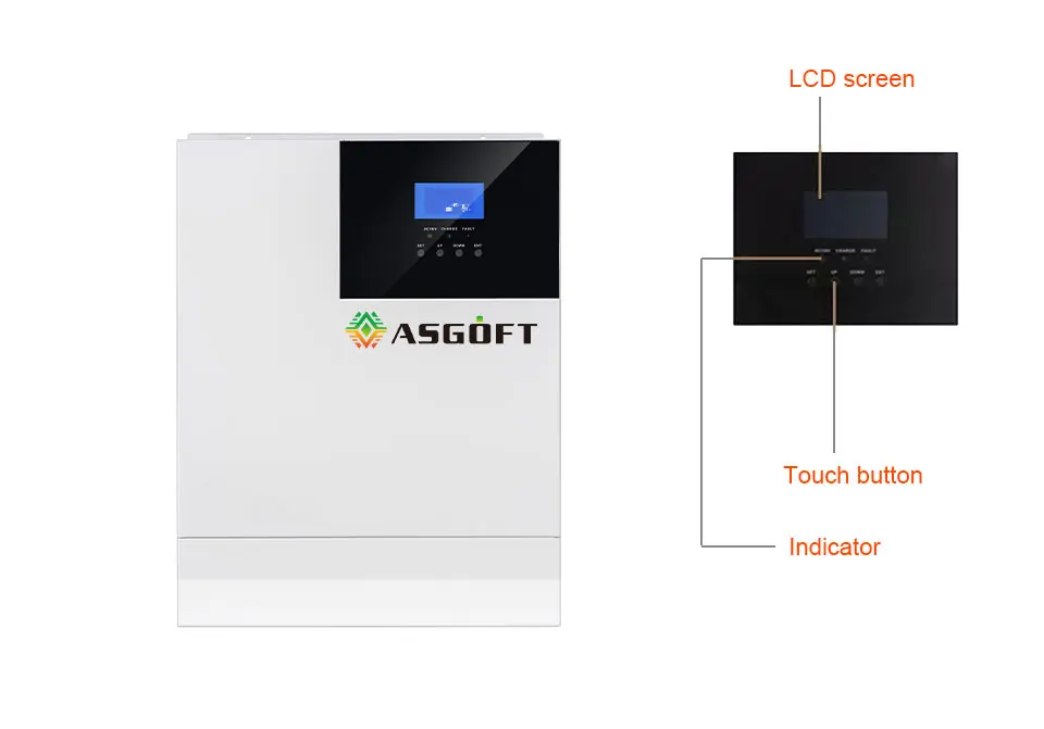 For ASGOFT  Off for  Grid Hybrid Solar Inverter 5000w for  for Home Appliances and Personal Inverter