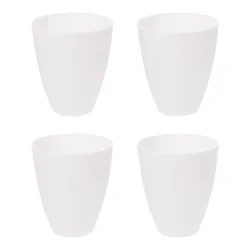 4 Pcs Wall Sconce Plastic Lampshade Household Frosted Dustproof Flat Head Shape White Home