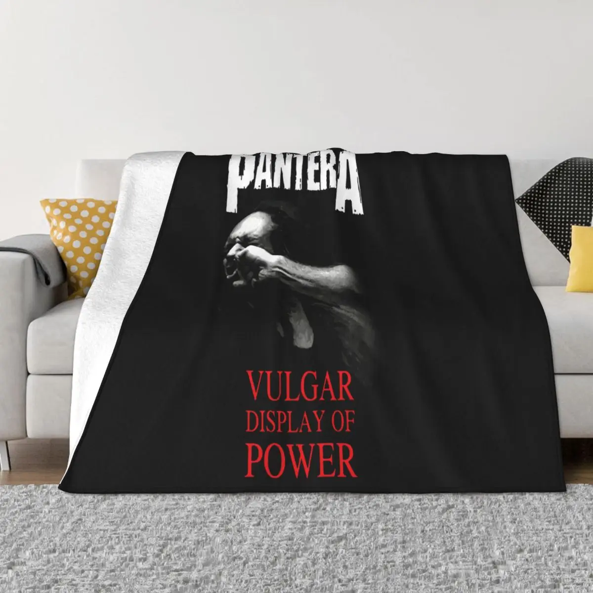 Pantera Vulgar Display Sm Md Lg Xl Xxl New Any Logo Fitness Many Colors Great Quality Original Adults Throw Blanket