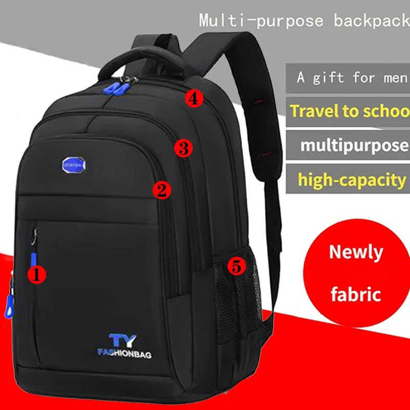 Neutral style men's and women's business backpack suitable for travel, student use. Made of nylon material