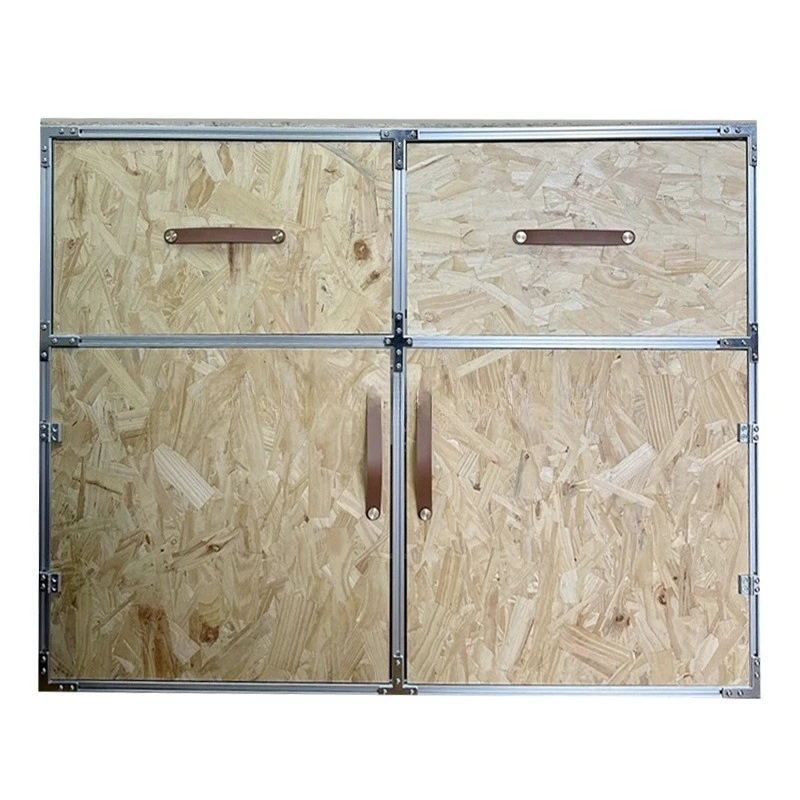 

Modern simple tea cabinet Osun board household dining side locker industrial style aluminum profile porch locker multi-layer