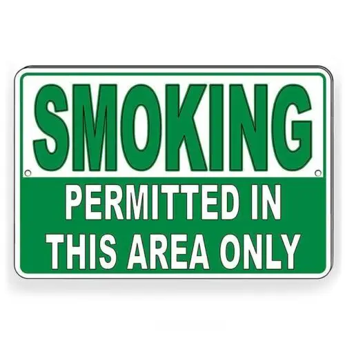 Smoking Permitted In This Area Only Metal Sign Vaping SSP013