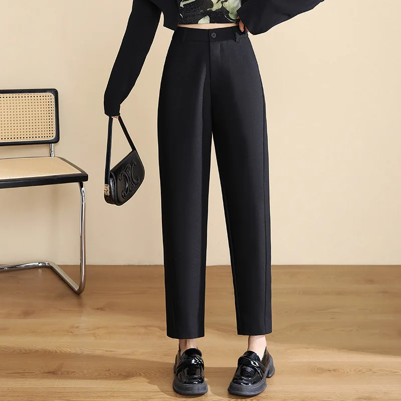 الخريف الاتجاه المرأة المنجل السراويل فضفاضة التخسيس رايات الحريم عارضة أزياء تسع نقاط السراويل