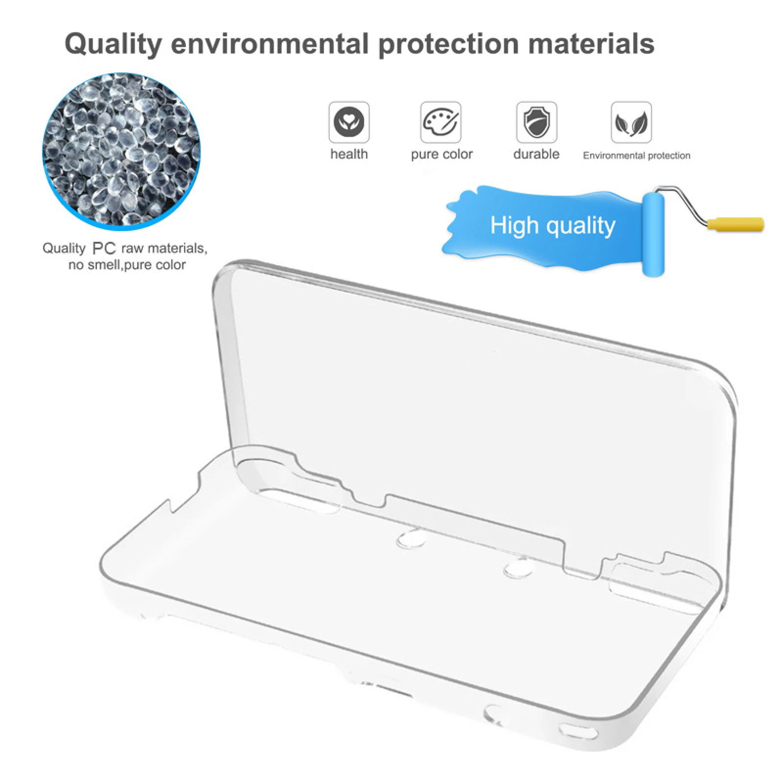 

1 Set Game Console Protectors Cover Crystal Case Clear Protective Sleeve Hard Housing Shell Skin for New 2DS XL/LL Hosuing Skin