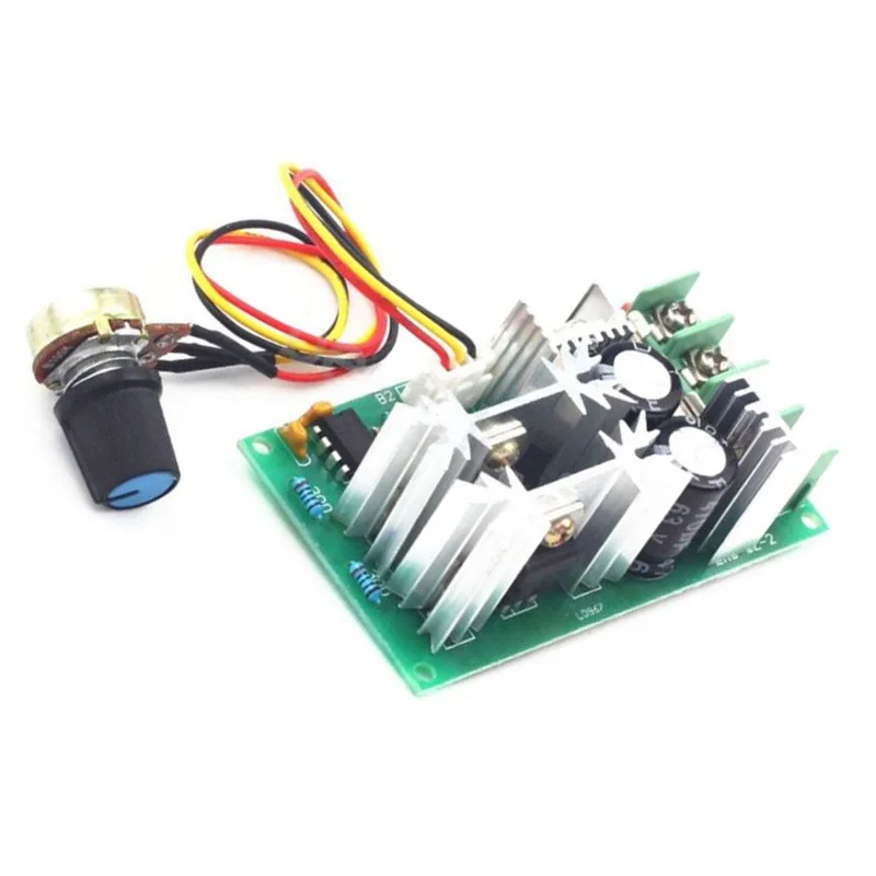 20A PWM DC Motor Speed Controller 12V 24V 36V 48V /w Potentiometer Knob Switch Barrier Terminal Block Load Linear