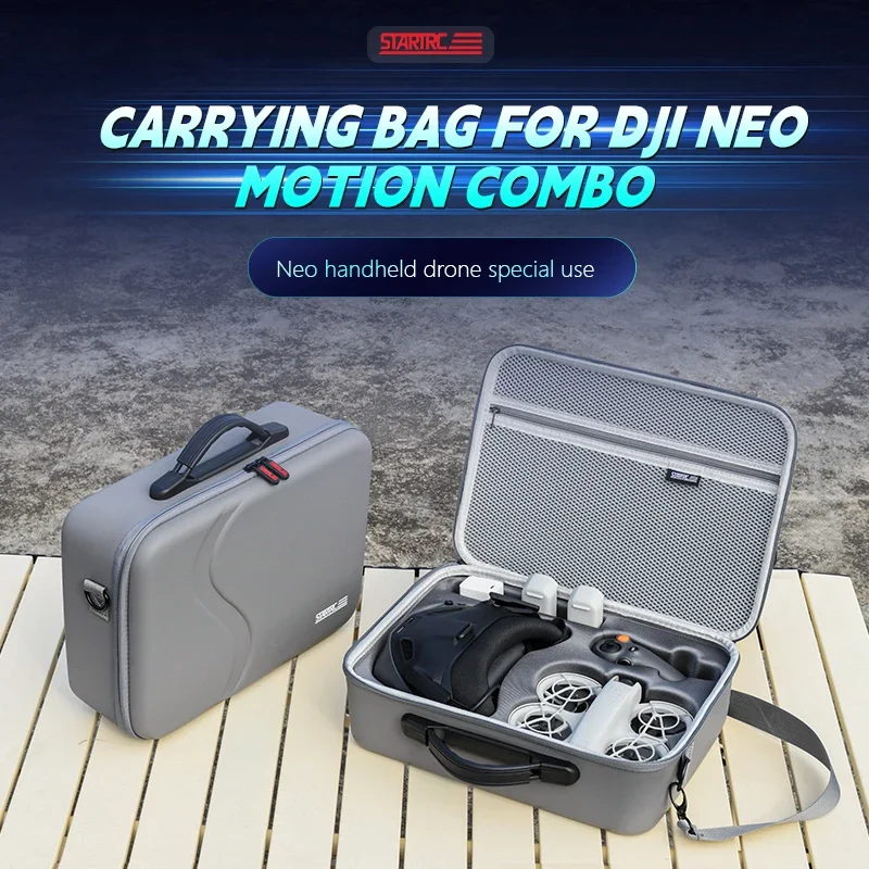 STARTRC Carrying Case For DJI Neo Motion Combo Accessories Storage Case PU Portable Travel Shoulder Bag RC 2 Remote Control Box