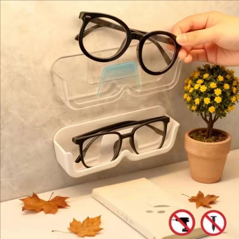 Glasses Storage Rack Wall Mounted Non Perforated Wall Anti Pressure Display Bathroom Bedside Myopia Sunglasses Storage Rack