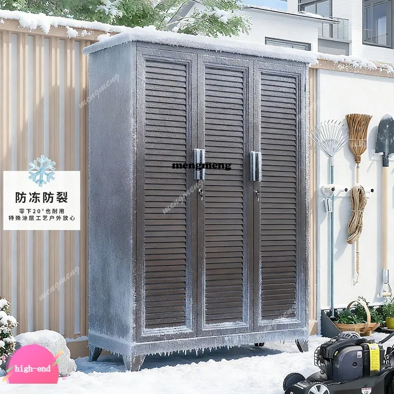 r134 Nordic Outdoor Storage Cabinet Modern Design Rainproof Sunproof Courtyard Tool Cabinet Balcony Outdoor Furniture Muebles