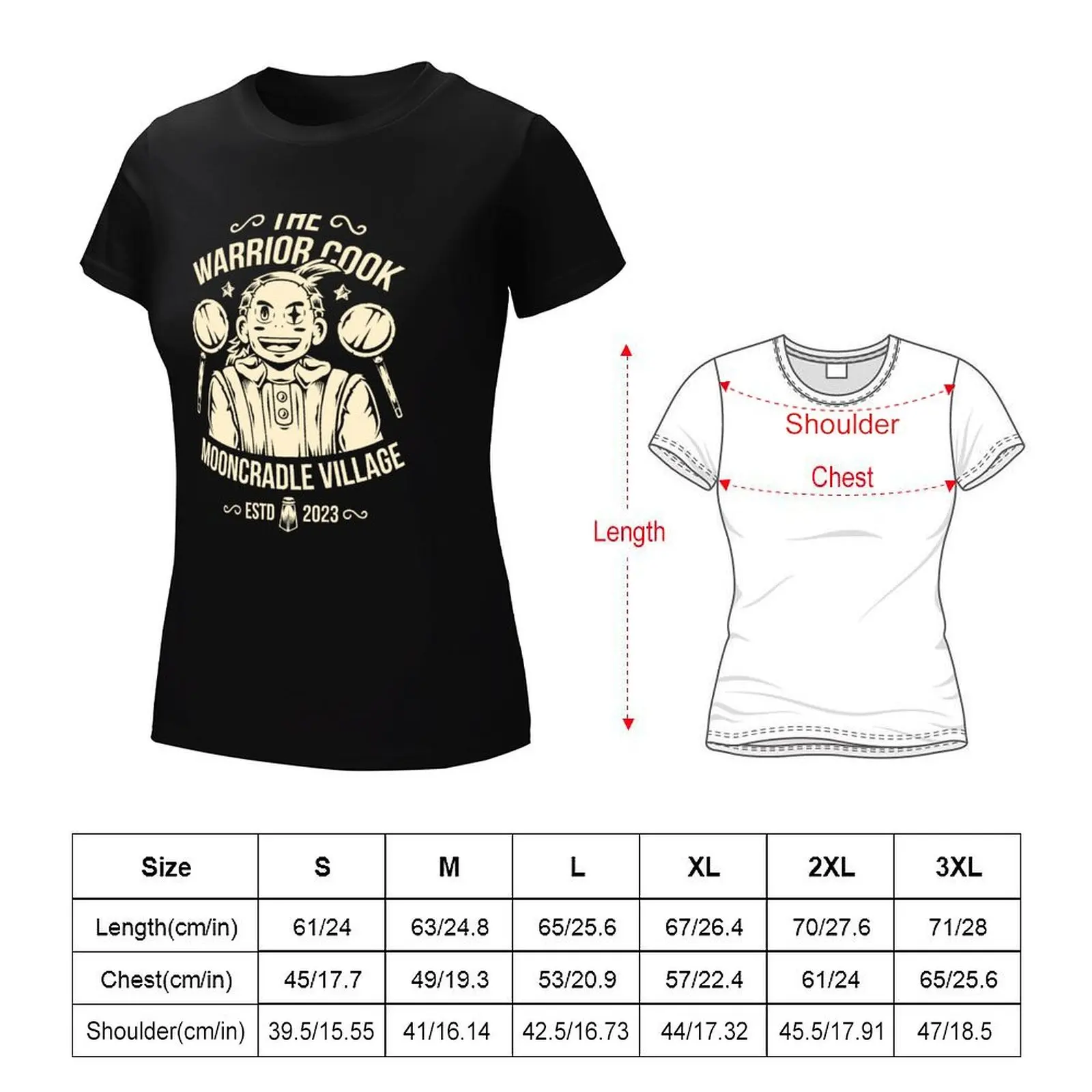 The Warrior Cook T-shirt kawaii clothes plus size tops Women clothes