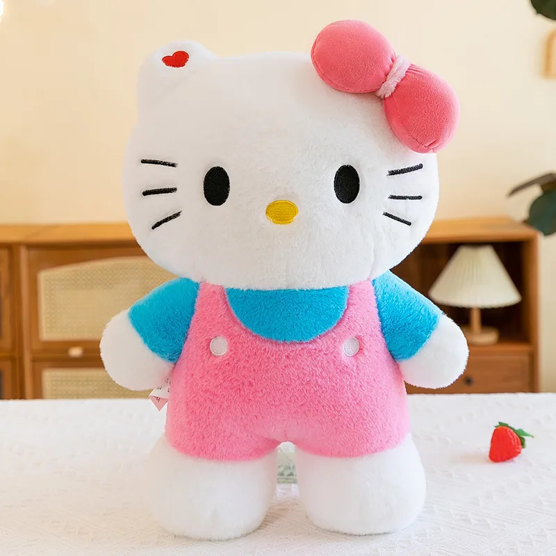 Sanrio 80cm Plushier KT Cat Dolls Large Soft Cute Hello Kitty Plush Toy Cartoon Cat Soft Stuffed Animal Cat Doll Christmas Gifts