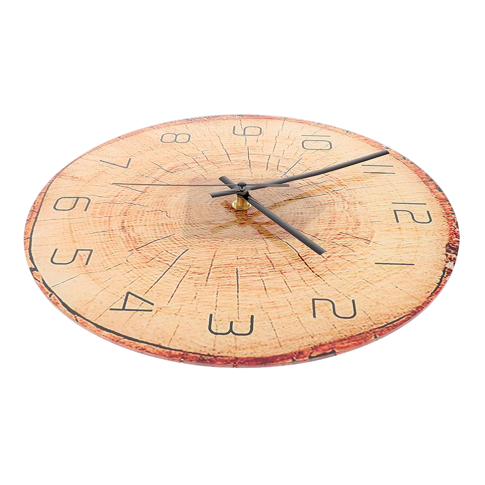 

Chic Wood Grain Wall Clock Easy Install Silent Hanging Clock for Living Room Bedroom Kitchen Home Decor Housewarming Gift