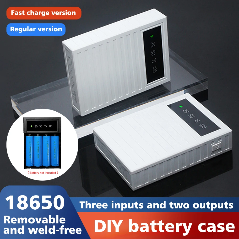 4*18650 Battery Holder Portable Power Bank DIY Case Without Battery 5V USB Output Power Bank Charger Shell Battery Storage Box