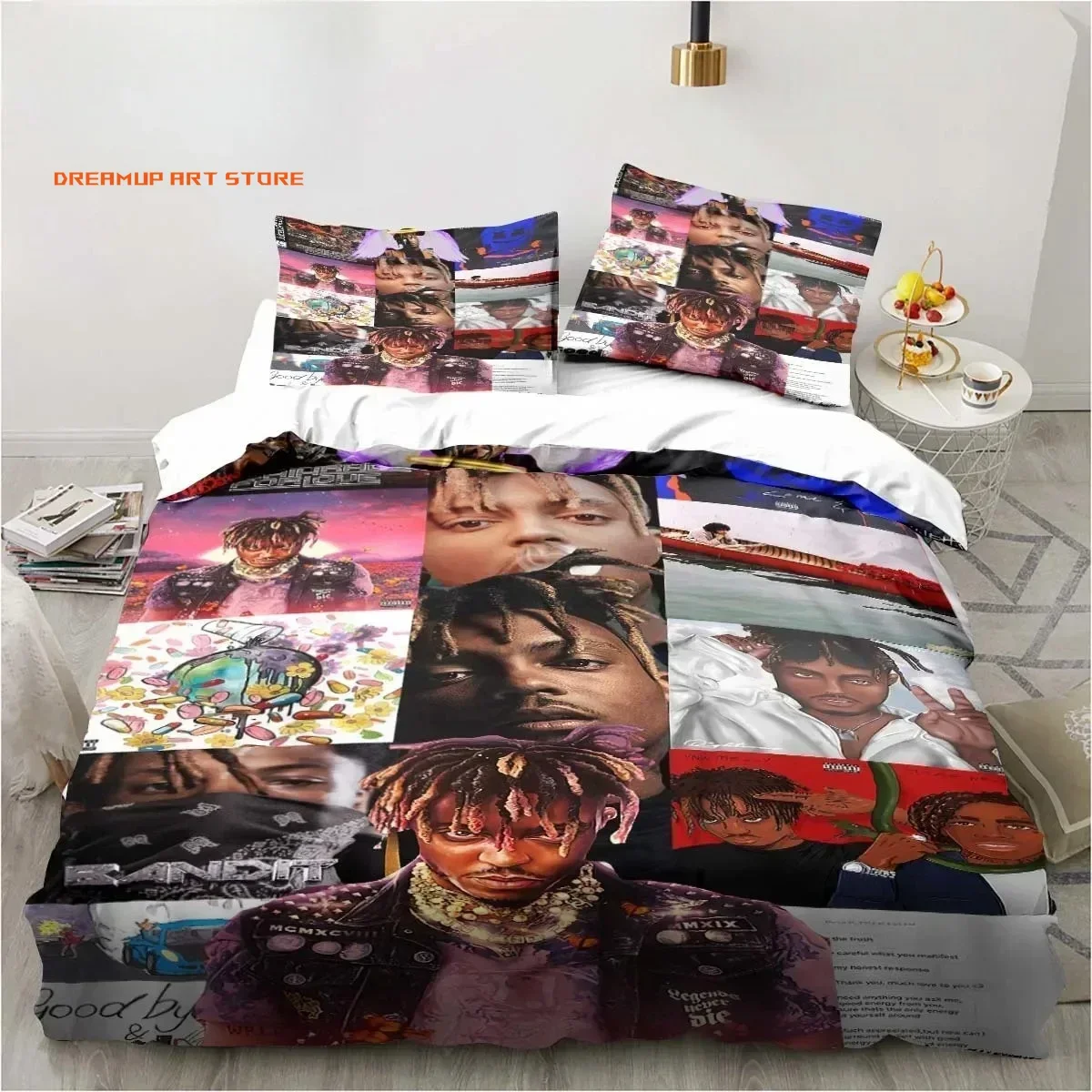 2026 Rap Singer Juice Wrld 3D Print Bedding Set Single Twin Full Queen King Size Bed Set Adult Kid Bedroom Bedding Gift Home Tex