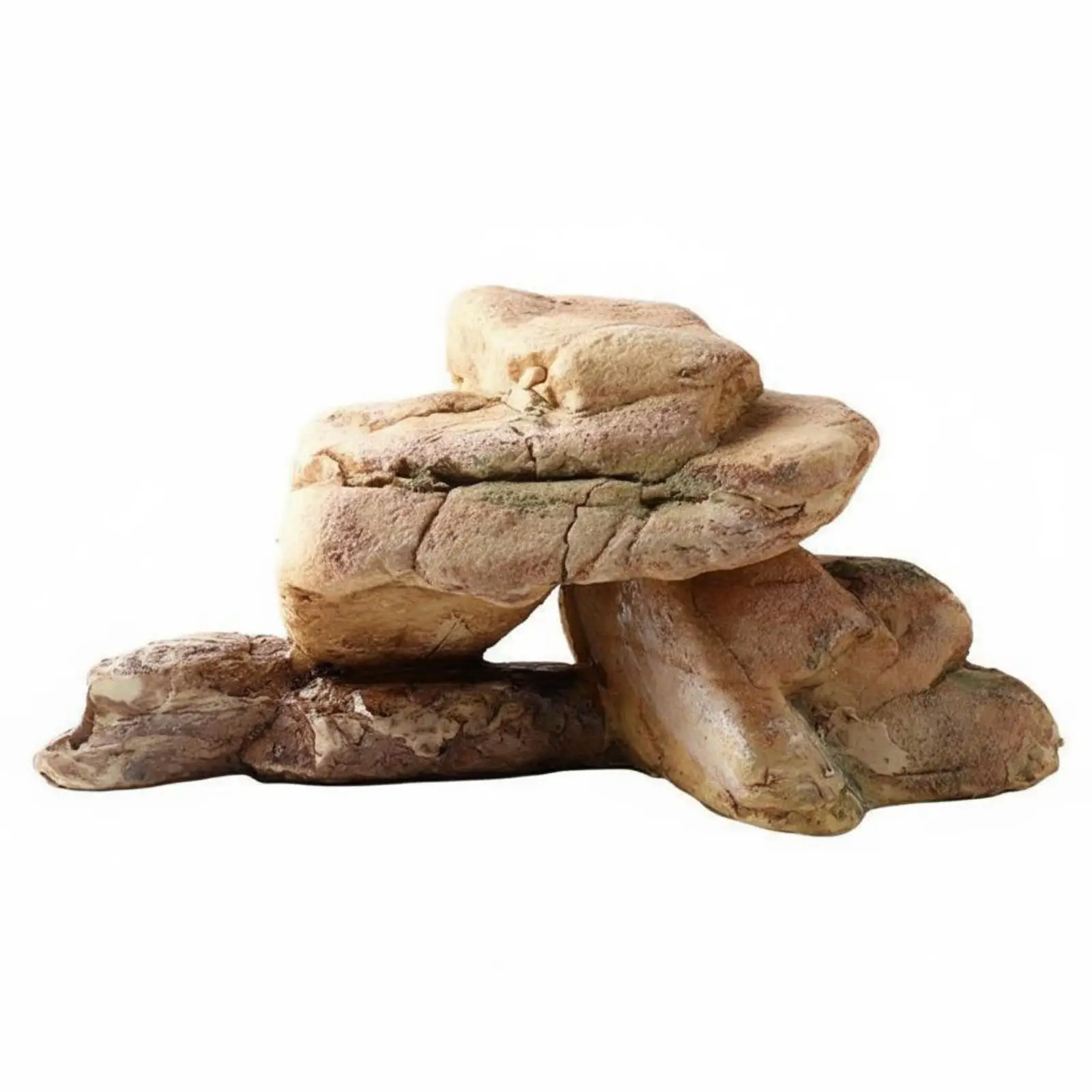 Natural Look Aquarium Rock Decor Resin Cave Hideout for Fish Tank Ornament Stone Shaped Aquascape Decoration for Layered Aquatic