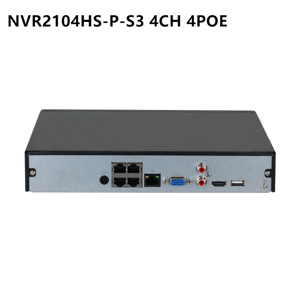 Dahua NVR2104HS-P-S3 4CH 4Poe & NVR2108HS-8P-S3 8CH 8 Poe Ports 1U Network Video Recorder 4k nvr