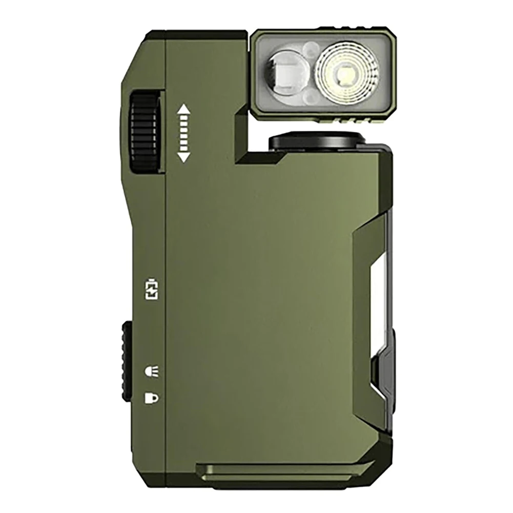 

Dual Light Sources Flashlight Waterproof Portable Flat Flashlight Dust Proof Pocket Flashlight for Travel Camping Hiking Fishing