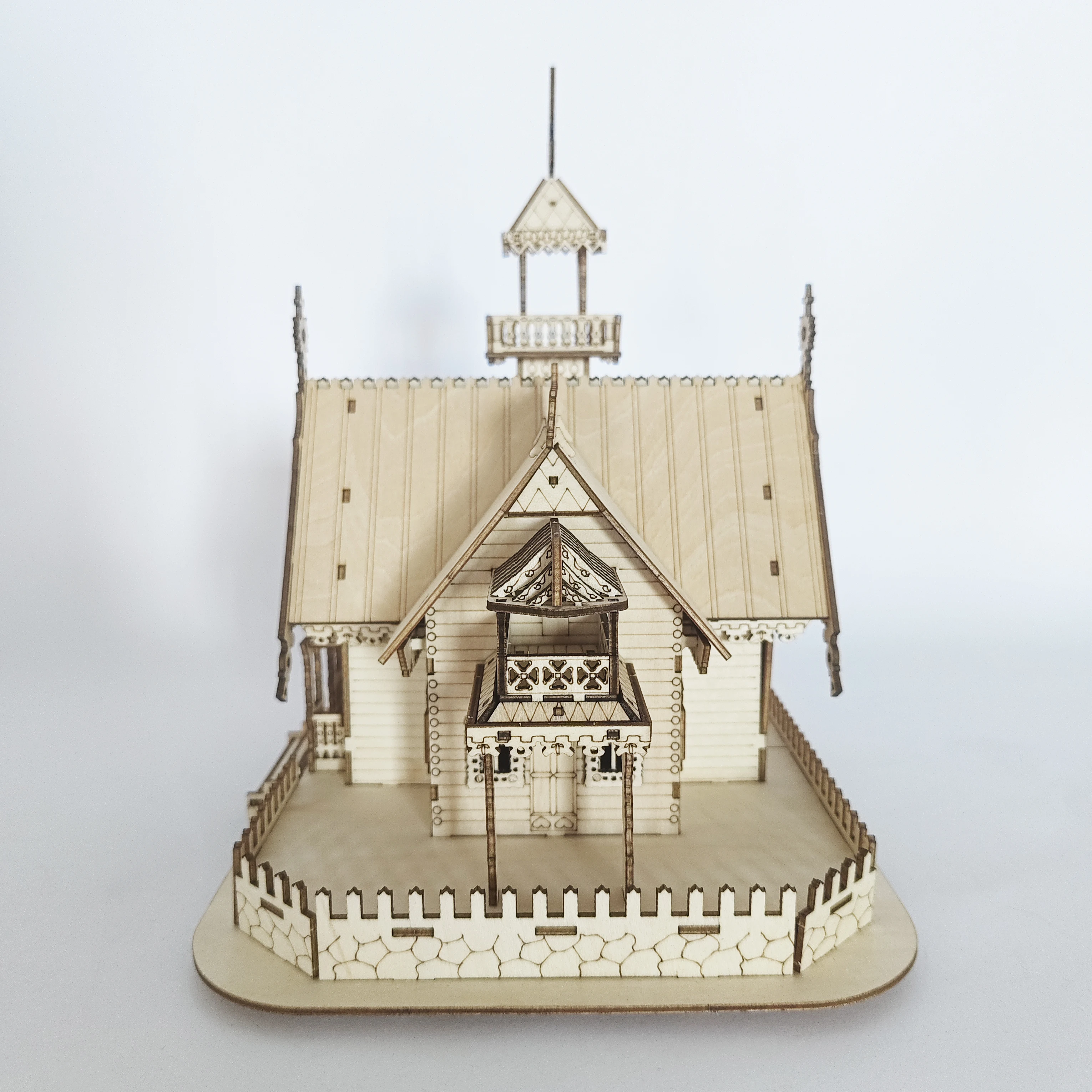 3D-Holzpuzzle: Mini Mei Hua Villa DIY Craft Holzpuzzle Ideales Geschenk für Geburtstage, Halloween und Weihnachten